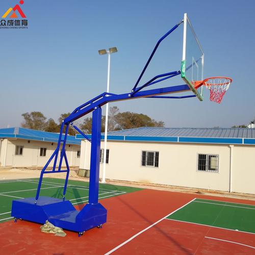 惠州篮球场球架工厂 购买移动篮球架一副多少钱 众成体育用品批发